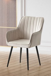 Hanah Home Nova Silla Crema y Negro